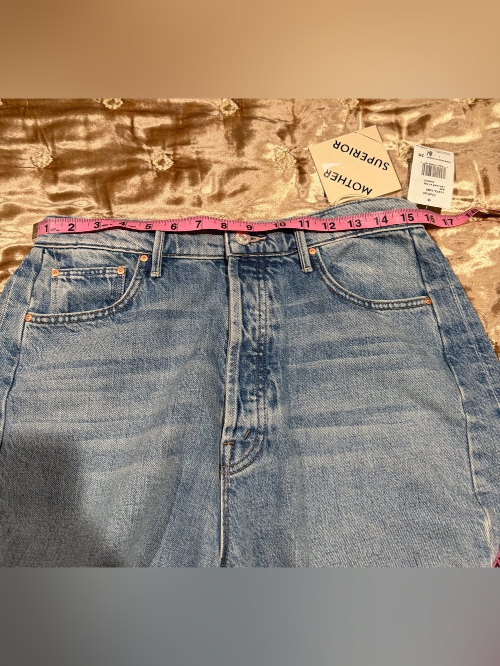 MOTHER The Pipe Dream Button Sneak High Rise Jeans in Leap At The Chance - Picture 9 of 9